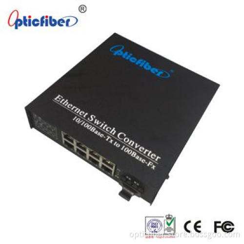 10/100M 8 Ports RJ45 & 1 Fiber Switch
